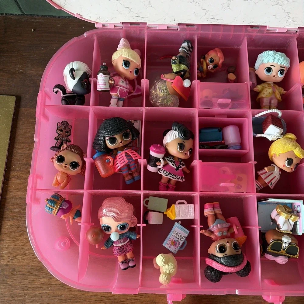 LOL Surprise Doll Lot Mixed Dolls Pet Accessories Pink Storage Case See Pics